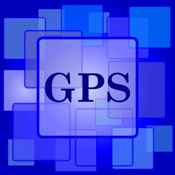 Gps Pictogram Internet Knop Abstracte Achtergrond — Stockvector