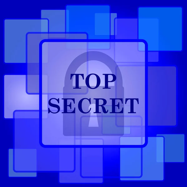 Icône Top Secret Bouton Internet Sur Fond Abstrait — Image vectorielle