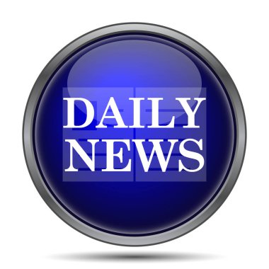 Günlük haber simgesi. Beyaz arka plan üzerinde Internet düğmesi