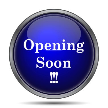 Yakında simge açılıyor. Beyaz arka plan üzerinde Internet düğmesi