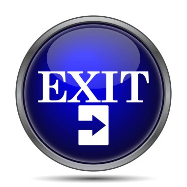 Çıkış simgesi. Beyaz arka plan üzerinde Internet düğmesi