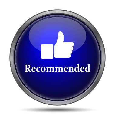 Önerilen simgesi. Beyaz arka plan üzerinde Internet düğmesi