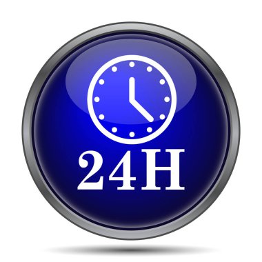24h saat simgesi. Beyaz arka plan üzerinde Internet düğmesi