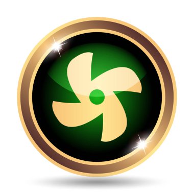 Fan simge. Beyaz arka plan üzerinde Internet düğmesi