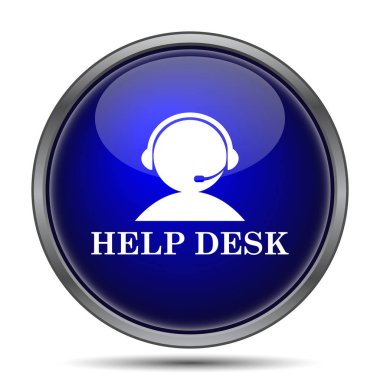 Yardım Masası simgesi. Beyaz arka plan üzerinde Internet düğmesi