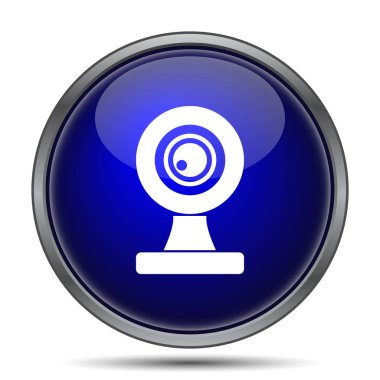 Webcam kutsal kişilerin resmi. Beyaz arka plan üzerinde Internet düğmesi