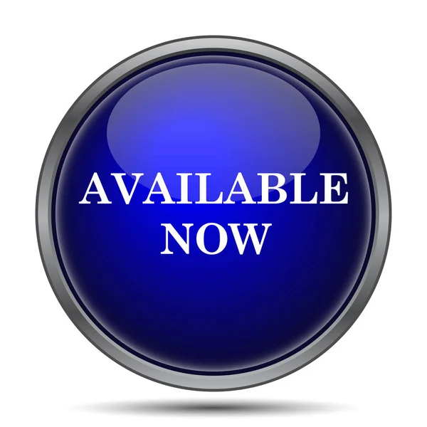 Available Now Icon Internet Button White Background — Stock Photo, Image