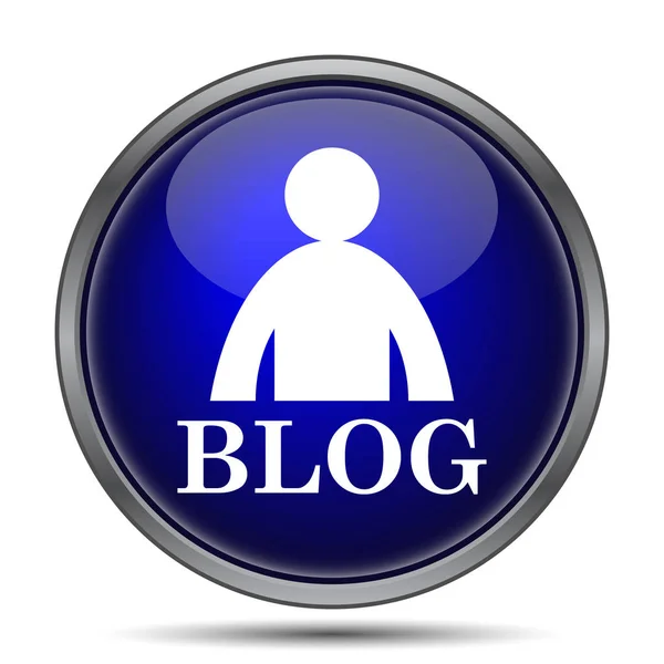 Blog Icon Internet Button White Background — Stock Photo, Image