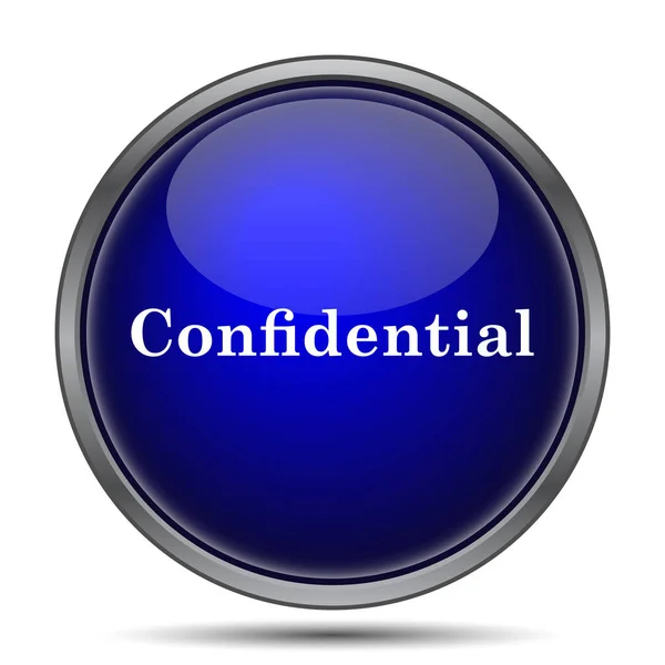 Confidential Icon Internet Button White Background — Stock Photo, Image