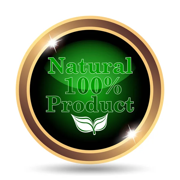 100 procent naturlig produktikonen — Stockfoto