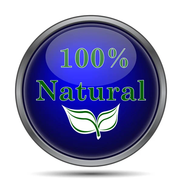 100% naturalny ikona — Zdjęcie stockowe