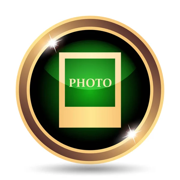 Photo Icon Internet Button White Background — Stock Photo, Image