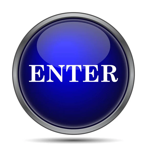 Enter Icon Internet Button White Background — Stock Photo, Image