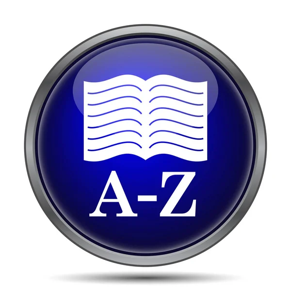 Иконка книги A-Z — стоковое фото