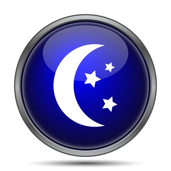 Moon Icon Internet Button White Background — Stock Photo, Image
