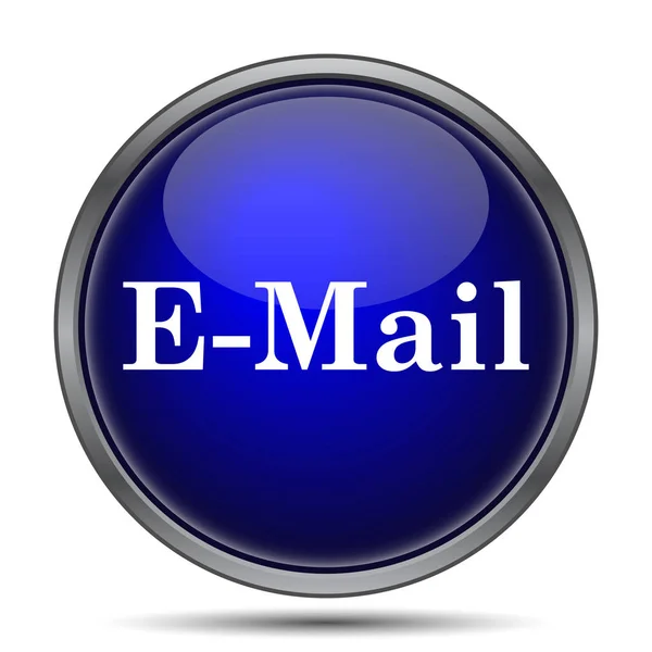 Ícone Mail Botão Internet Fundo Branco — Fotografia de Stock