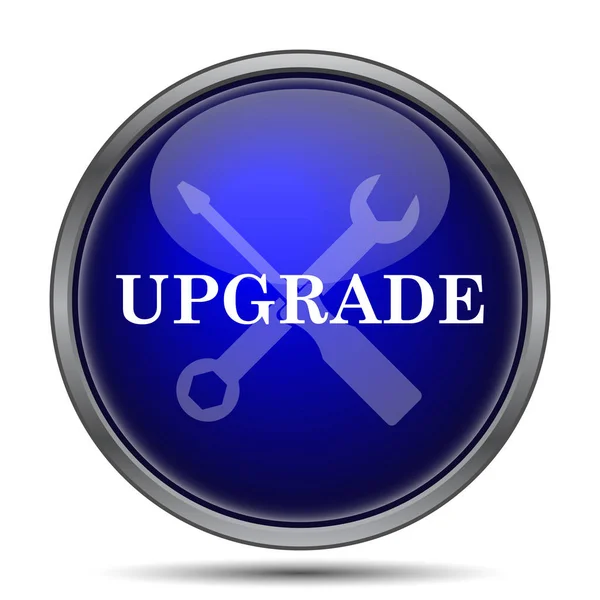 Upgrade Pictogram Internet Knop Witte Achtergrond — Stockfoto