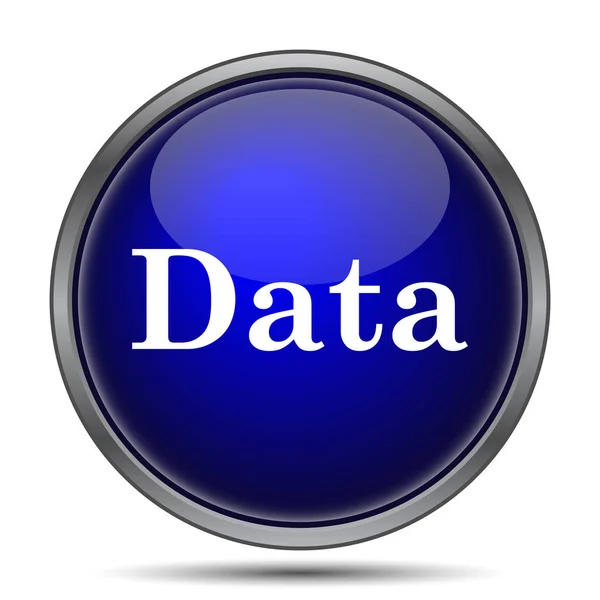 Data Ikonen Internet Knappen Vit Bakgrund — Stockfoto