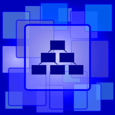 Kuruluş şeması simgesi. Arka plan Internet düğmesini