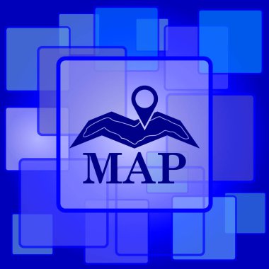 Harita simgesi. Arka plan Internet düğmesini