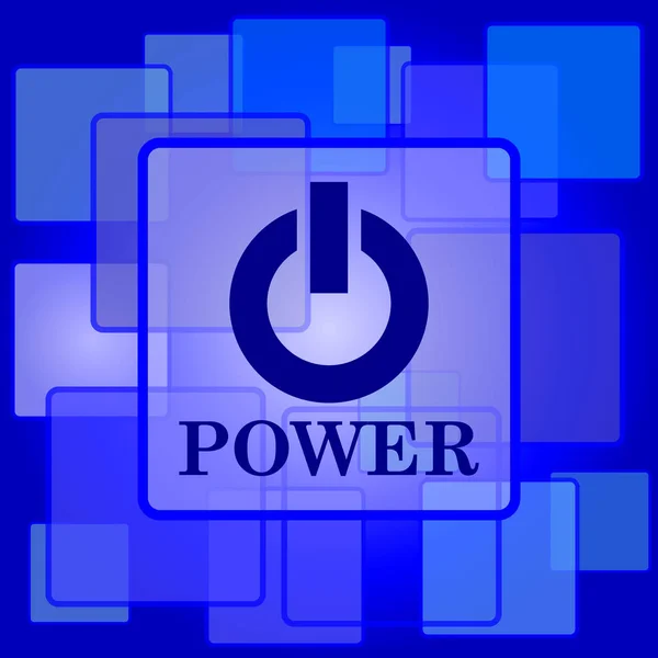 Power Taste Symbol Internet Taste Auf Abstraktem Hintergrund — Stockvektor