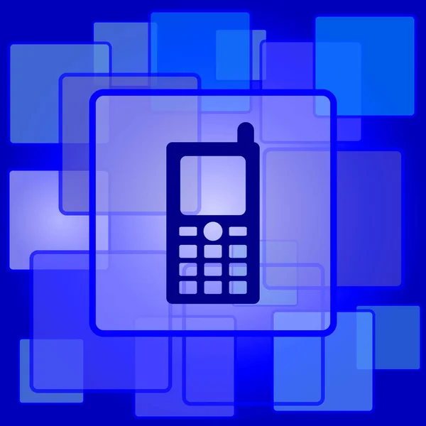 Ikona Telefonu Komórkowego Przycisk Internet Streszczenie Tło — Wektor stockowy