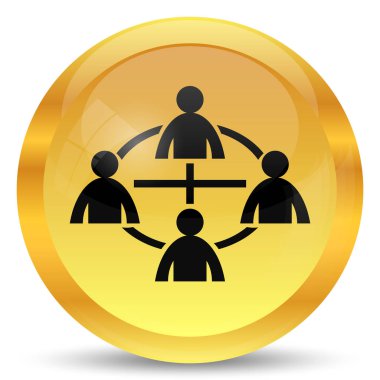 İletişim simgesi. Beyaz arka plan üzerinde Internet düğmesi