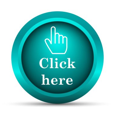 Burada simgesini tıklatın. Beyaz arka plan üzerinde Internet düğmesi