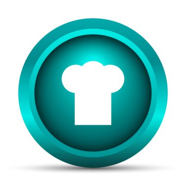 Şef simgesi. Beyaz arka plan üzerinde Internet düğmesi