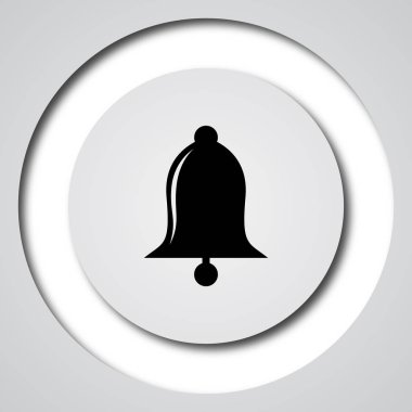 Zil simgesini. Beyaz arka plan üzerinde Internet düğmesi