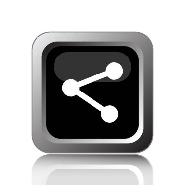 Sosyal Medya - bağlantı simgesi. Beyaz arka plan üzerinde Internet düğmesi