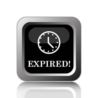 Süresi dolan simgesi. Beyaz arka plan üzerinde Internet düğmesi