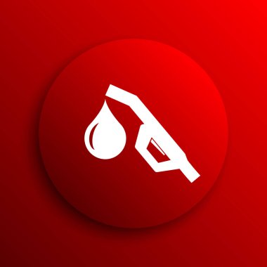 Benzin pompa meme simgesi. Beyaz arka plan üzerinde Internet düğmesi