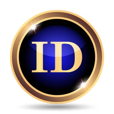 ID simgesi. Beyaz arka plan üzerinde Internet düğmesi