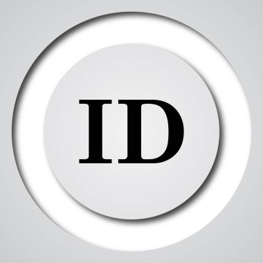 ID simgesi. Beyaz arka plan üzerinde Internet düğmesi
