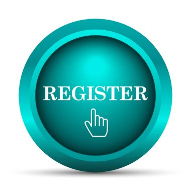 Kayıt simgesi. Beyaz arka plan üzerinde Internet düğmesi