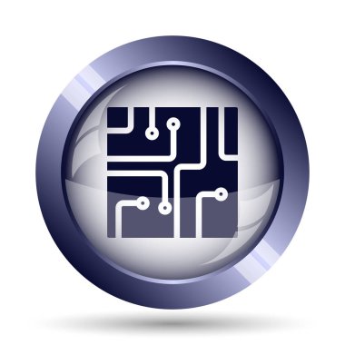 Devre kartı simgesi. Beyaz arka plan üzerinde Internet düğmesi