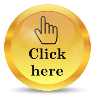 Burada simgesini tıklatın. Beyaz arka plan üzerinde Internet düğmesi