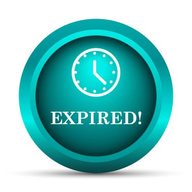 Süresi dolan simgesi. Beyaz arka plan üzerinde Internet düğmesi