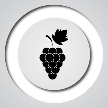 Üzüm simgesi. Beyaz arka plan üzerinde Internet düğmesi