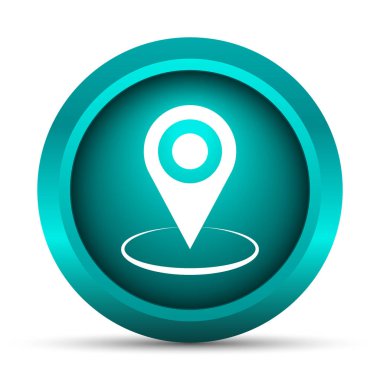 PIN konumu simgesi. Beyaz arka plan üzerinde Internet düğmesi