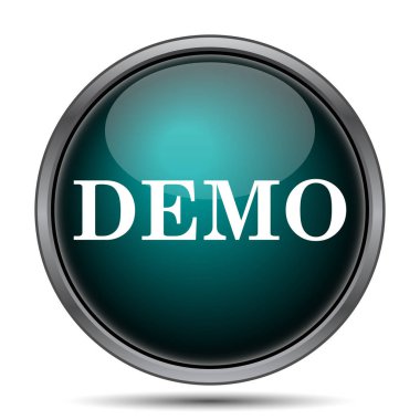 Demo simgesi. Beyaz arka plan üzerinde Internet düğmesi