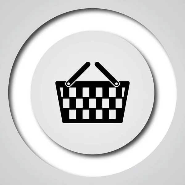 Shopping Basket Icon Internet Button White Background — Stock Photo, Image