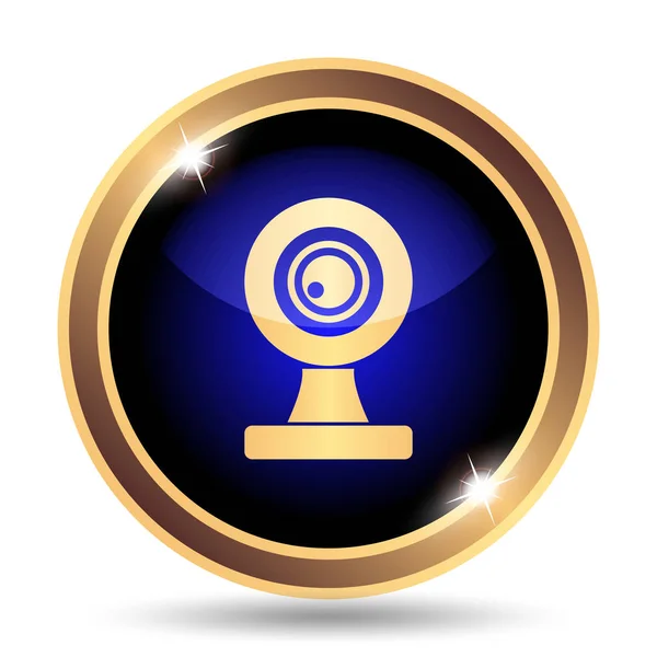 Webcam Icon Internet Button White Background — Stock Photo, Image