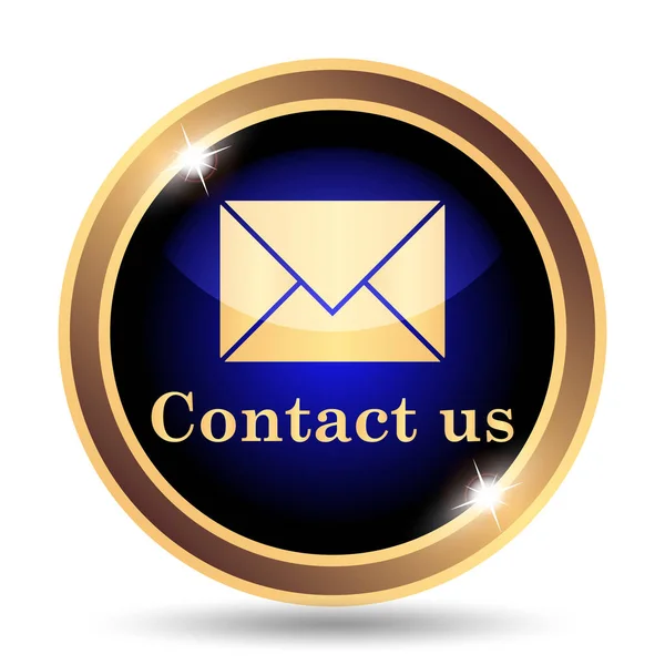 Contact us icon. Internet button on white background