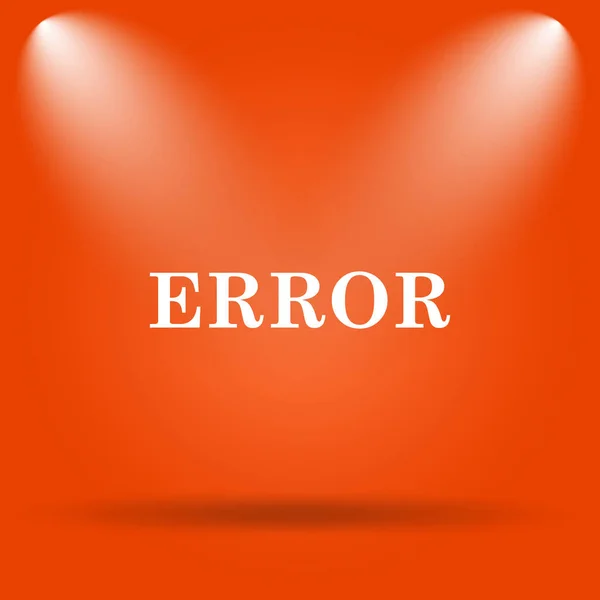 Fehlersymbol Internet Taste Auf Orangefarbenem Hintergrund — Stockfoto