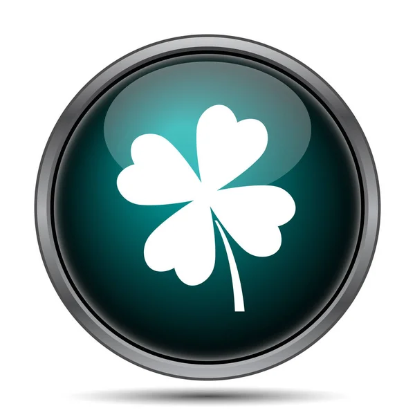 Clover Icon Internet Button White Background — Stock Photo, Image