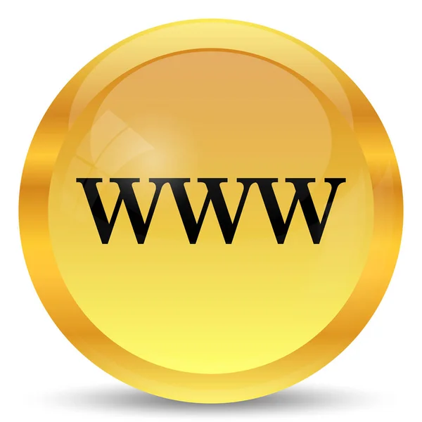 Www Pictogram Internet Knop Witte Achtergrond — Stockfoto