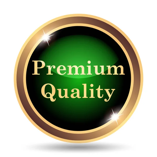 Ikona Jakości Premium Przycisk Internet Białym Tle — Zdjęcie stockowe