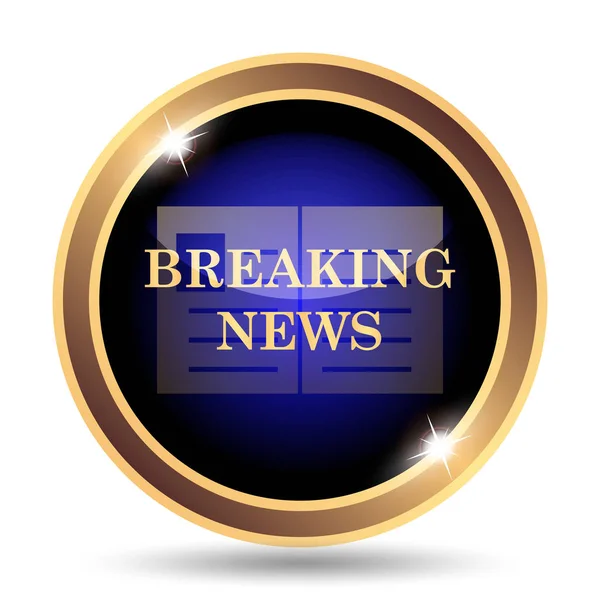 Breaking News Icon Internet Button White Background — Stock Photo, Image